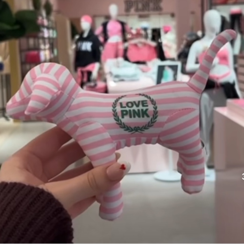 VS Pink mini dog 2023 ink white striped nwt sealed great gift collectible
